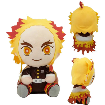 19cm Japan Anime Demon Slayer Akaza Rui Iguro Obanai Tanjirou Kamado Nezuko Agatsuma Zenitsu Plush Toys Doll Peluche Gift