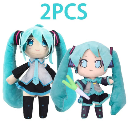 5PCS 20-29cm Hatsune Miku Plush Fuwafuwa Anime Kawaii Cute Cool Toys Dolls Plush Room Car Desk Decoration Birthday Gifts For Fan