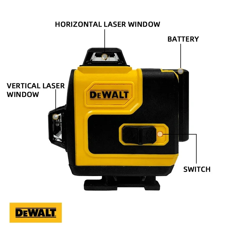 Dewalt Laser Level 360 Green 16 Lines 4D Self Leveling 360 Horizontal Vertical Super Powerful Beam construction Tools Original