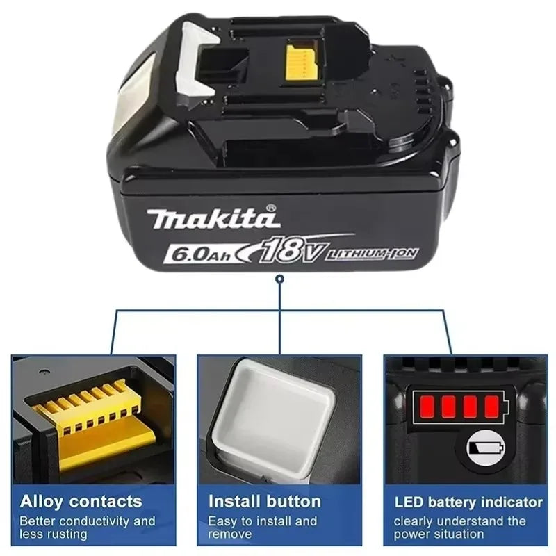 100% Genuine/Original Makita 18v 6.0Ah for Makita Tools Drill Battery Bl1850b BL1850 Bl1860 Bl 1860 Bl1830 Bl1815 Bl1840 LXT400