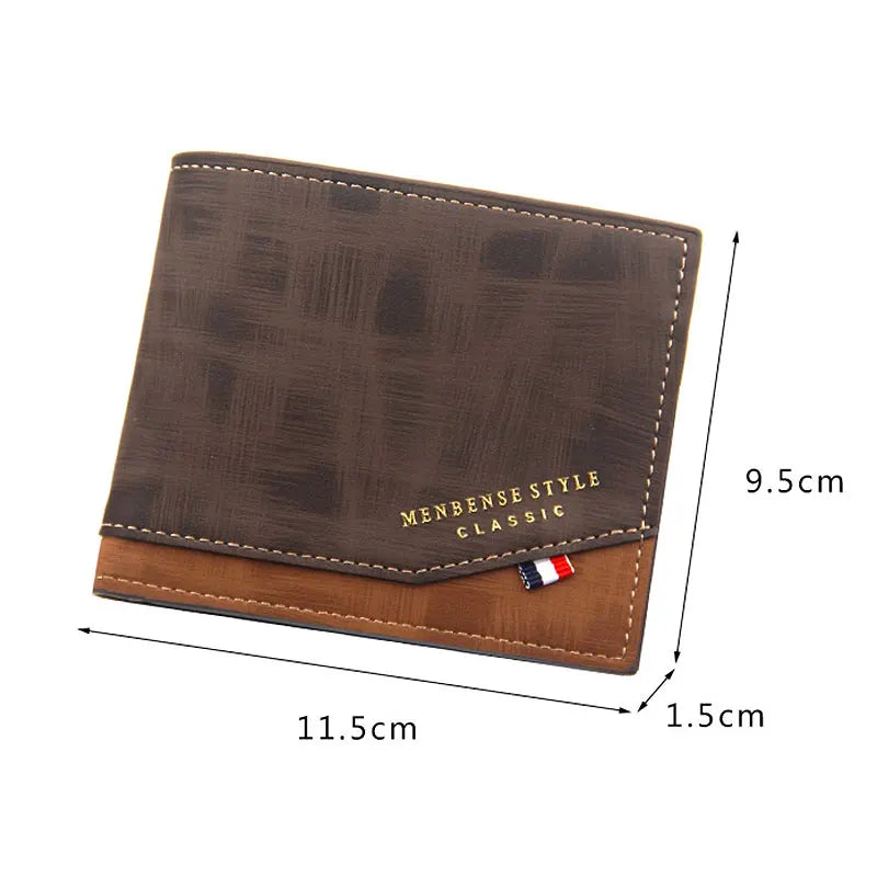 Free Name Engraving Men Wallets Slim Coin Pocket Photo Holder New Short Small Male Wallet Card Holder Frosted Leather Men Purses