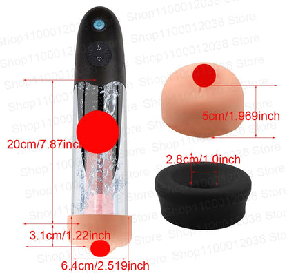 Hydrotherapy Electric Penis Pump Penis Enlargement Water Vacuum Pump For Men Penis Extender Cock Dick Pump Trainer Adult Sex Toy