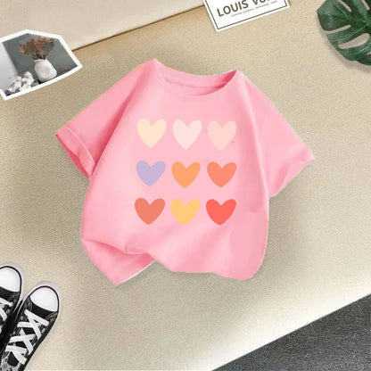 Summer New Children's Clothing Children's T-shirt Boys and Girls Casual Fashion Short-sleeved Baby Half-sleeved Top Base Shirt