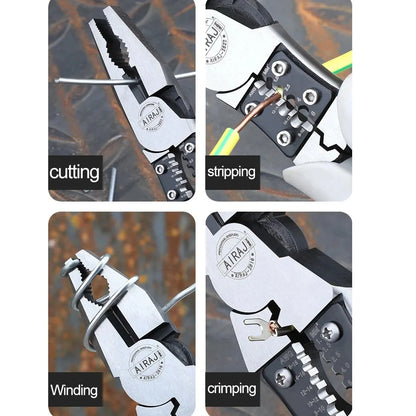 AIRAJ 7/8/9 Inch Multifunction Pliers Combination Pliers Stripper Crimper Cutter Duty Wire Pliers Diagonal Pliers Hand Tools