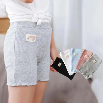 2024 Summer Girls Safety Short Pants Children's Anti-lighting Underwear Clothing  2-12 Years Kids Cotton Beach Shorts