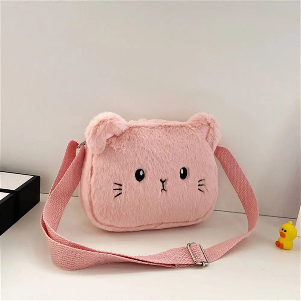 Cute Bear Crossbody Bag Kawaii Anime Bear Figure Bag Fashion Versatile Cartoon Plush Shoulder Bags For Women Girls