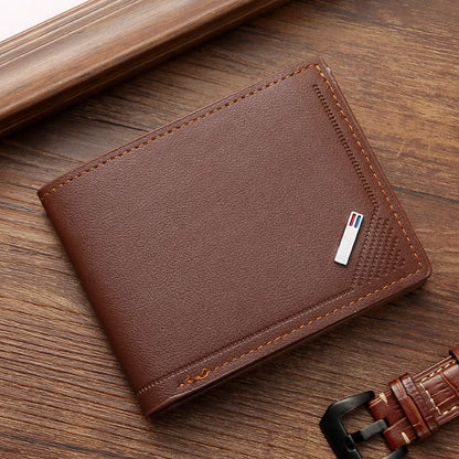 Vintage Leather Mens Wallets Cow Leather Solid Sample Style Zipper&Hasp Purse Card Holders Famous Brand High Quality Male Wallet