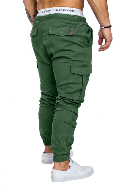 New Tooling Multi Pocket Trousers Men's Cargo Pants Woven Fabric Casual Safari Style Joggers Men