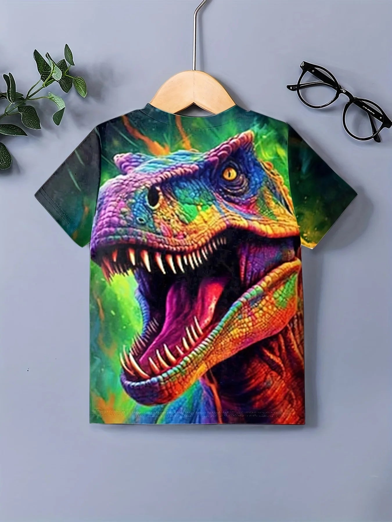 Children's Clothing Boys Tshirt Short Sleeve Child T-Shirt 3D Dinosaur Print Casual Kids Summer Clothes Girls Clothes Tops Tee