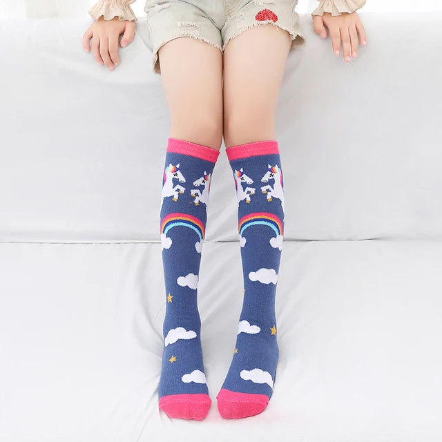 infant Child warmer ankle short lovely socks Cartoon Kids Knee High long cotton Baby cute Animal Over Knee Socks girls stockings