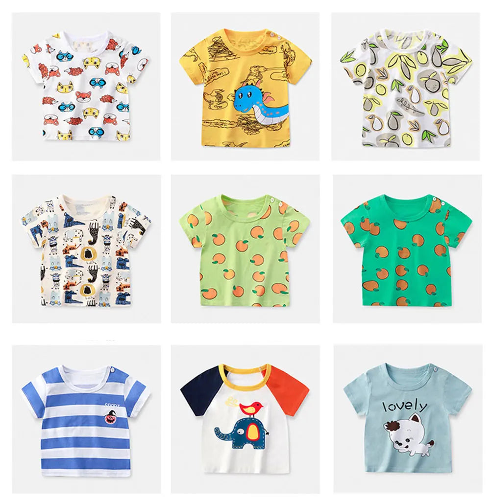 Summer Infant Newborn Baby Boys Clothes Children Clothing for Girls Kids T-Shirt Cotton Casual Clothes