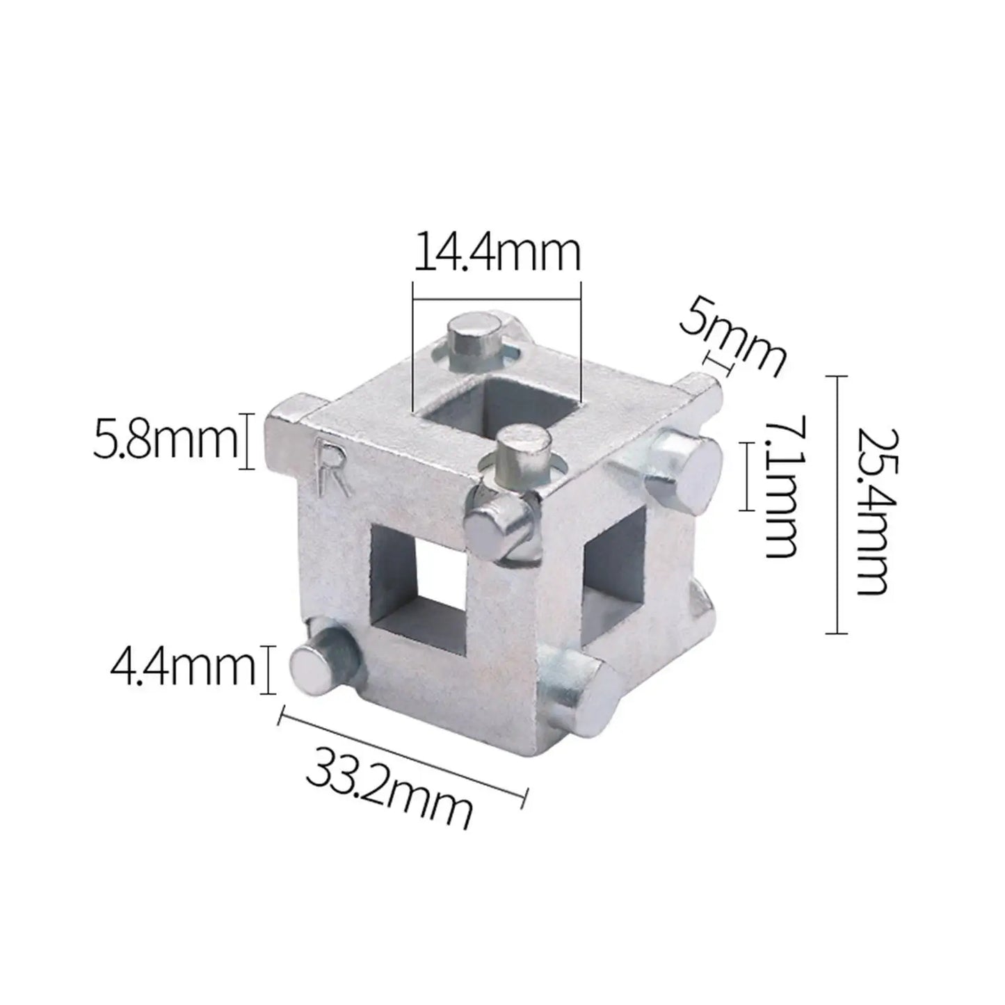 3/8" Disc Brake Piston Caliper Multifunction Automotive Accessories Adapter Brake Caliper Compression Tool Wind Back Cube Tool