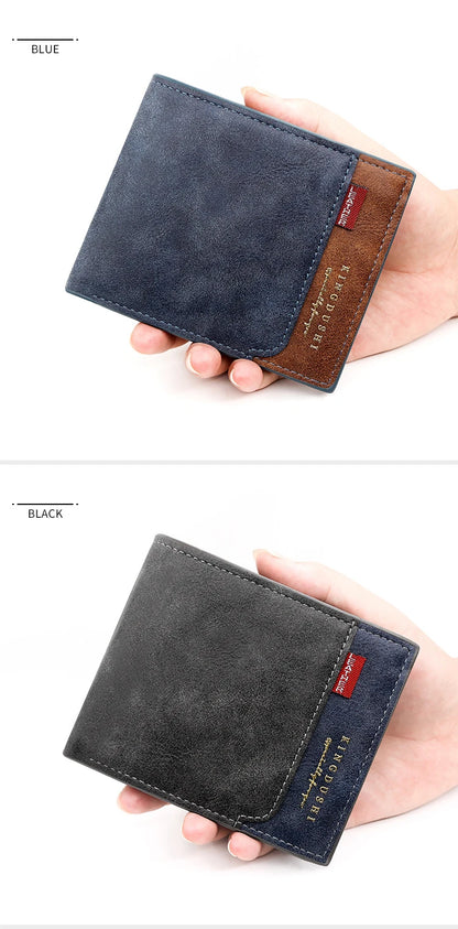 Free Name Engraving New Men Short Wallets High Quality Classic Card Holder Simple Male Purse Zipper Coin Pocket Men Money Clips