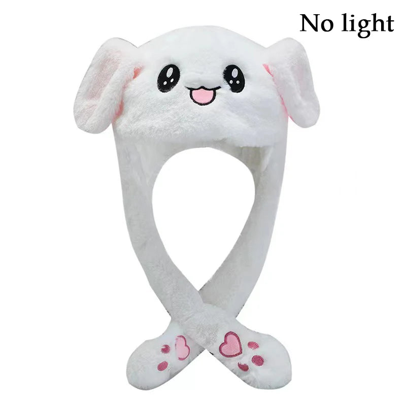 Rabbit Ears Hat Funny Gift For Kids Boys Girls Cute Rabbit Hat With Moving Ears Cute Bunny Hat Funny Kids Winter Toy Warm Cap