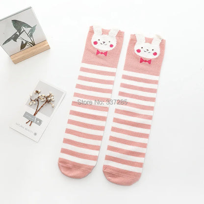 infant Child warmer ankle short lovely socks Cartoon Kids Knee High long cotton Baby cute Animal Over Knee Socks girls stockings