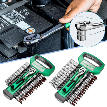 72 Tooth 12/29/21 Piece Ratchet Wrench Socket Set 1/4 "-3/8"Metric Set Automotive Maintenance and Household Tools Set