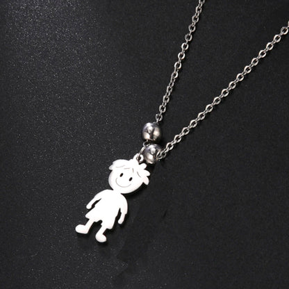 Personalized Boy Girl Necklace Custom Chain Name Mother Kid Family Valentines Gift For Women Men Stainless Steel Pendant Jewelry