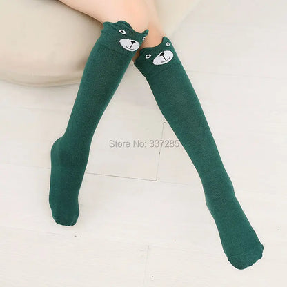 infant Child warmer ankle short lovely socks Cartoon Kids Knee High long cotton Baby cute Animal Over Knee Socks girls stockings