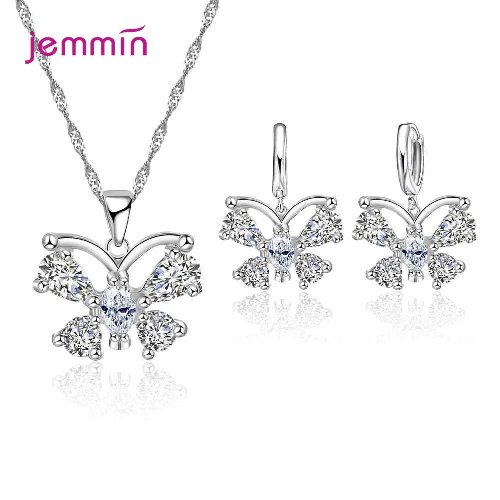 Super Deal Genuine 925 Streling Silver Jewelry Sets Women Girls Wedding Party Fine Jewelry Accessory Multiple Style