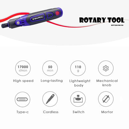 Cordless Rotary Tool Grinder Electric Drill 3Speed Adjustable Engraving Pen Cutting Polishing Drilling With HOME DIY Accessories