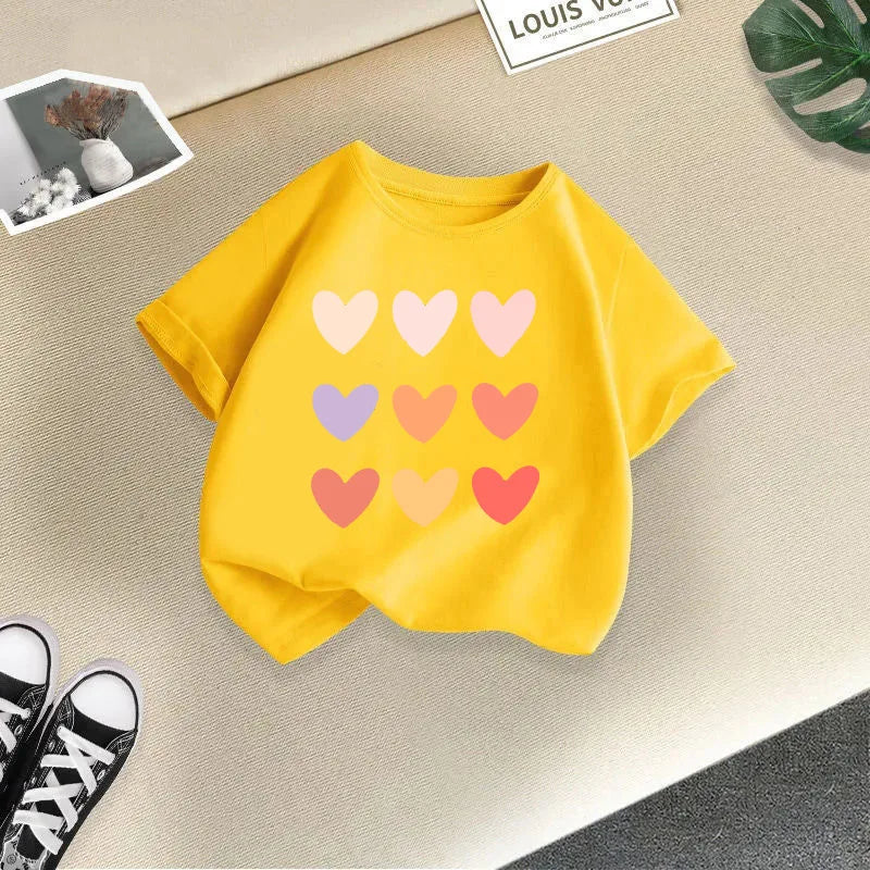 Summer New Children's Clothing Children's T-shirt Boys and Girls Casual Fashion Short-sleeved Baby Half-sleeved Top Base Shirt