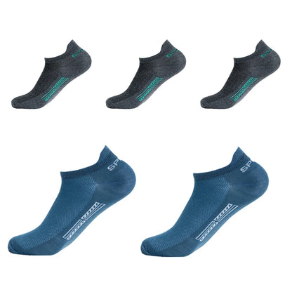 5 Pairs/Lot High Quality Men Ankle Socks Breathable Cotton Sports Mesh Casual Athletic Thin Cut Short Sokken Plus Size