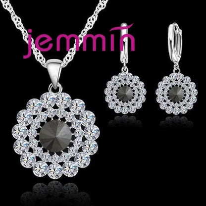 Super Deal Genuine 925 Streling Silver Jewelry Sets Women Girls Wedding Party Fine Jewelry Accessory Multiple Style