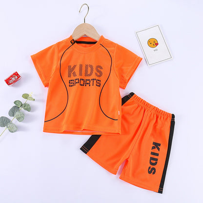 Boys Girls Sports Basketball Clothes Jersey Suit Summer Children Football T Shirts Shorts 2pcs Sets Breathable Sportswear 1-14Y