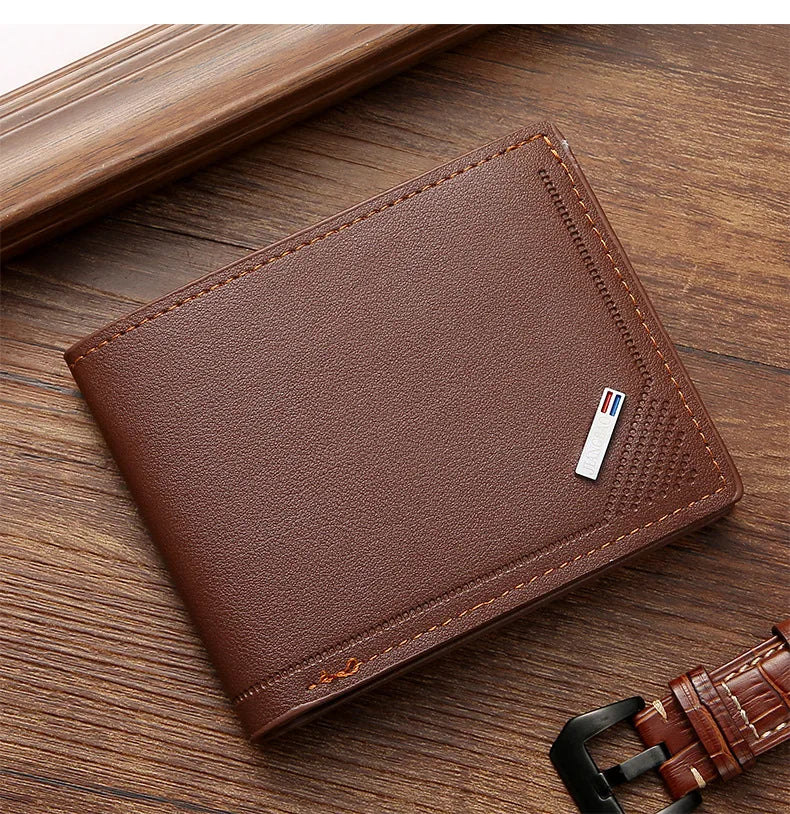 Male Youth Fashion Thin Multi Card Large Capacity Horizontal Business Wallet New Men's Wallet for Men