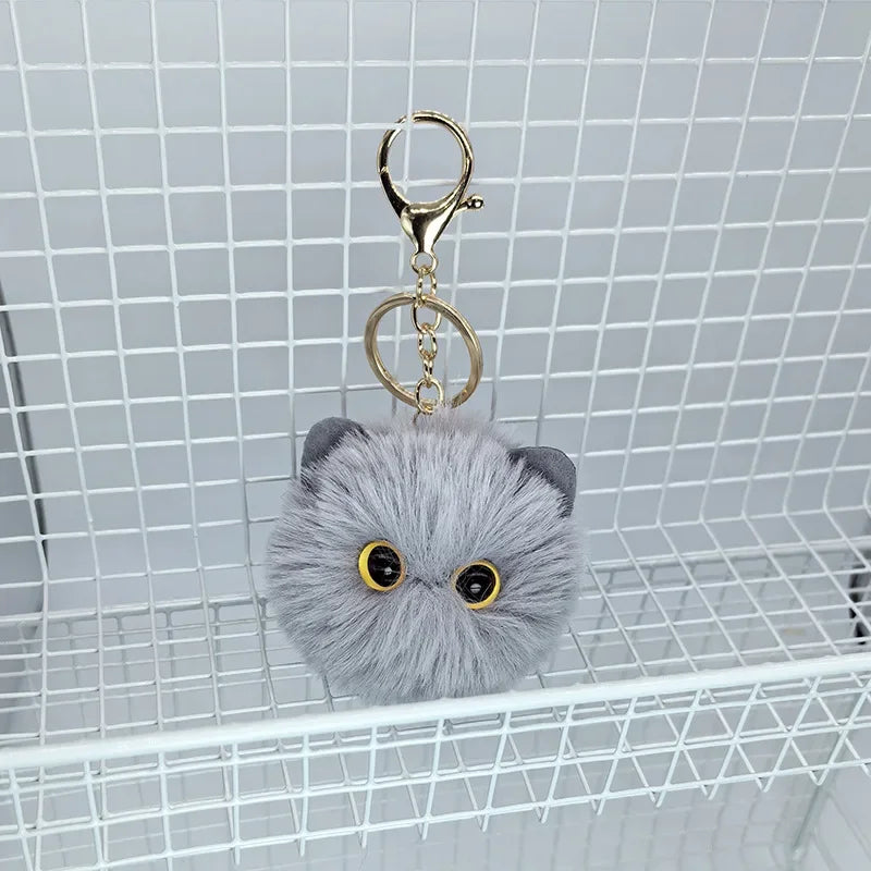 Cute Plush Cat Keychain Cartoon Doll Toy Pendant Keyring for Women Girls Bag Ornament Car Key Chain Children Gifts Accessories