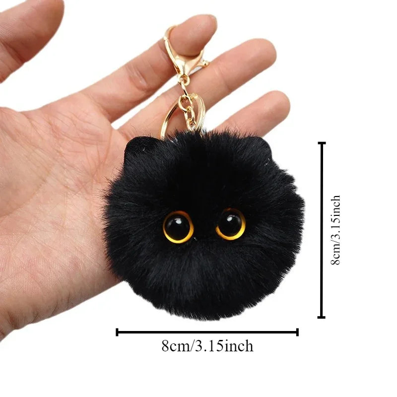 Cute Plush Cat Keychain Cartoon Doll Toy Pendant Keyring for Women Girls Bag Ornament Car Key Chain Children Gifts Accessories