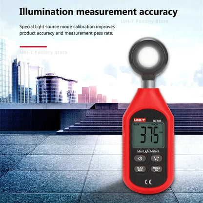 UNI-T UT383 UT383BT Mini Light Meter Digital Professional Luxometer 199900Lux 18500FC Illuminometer Photometer Light Lux Meter