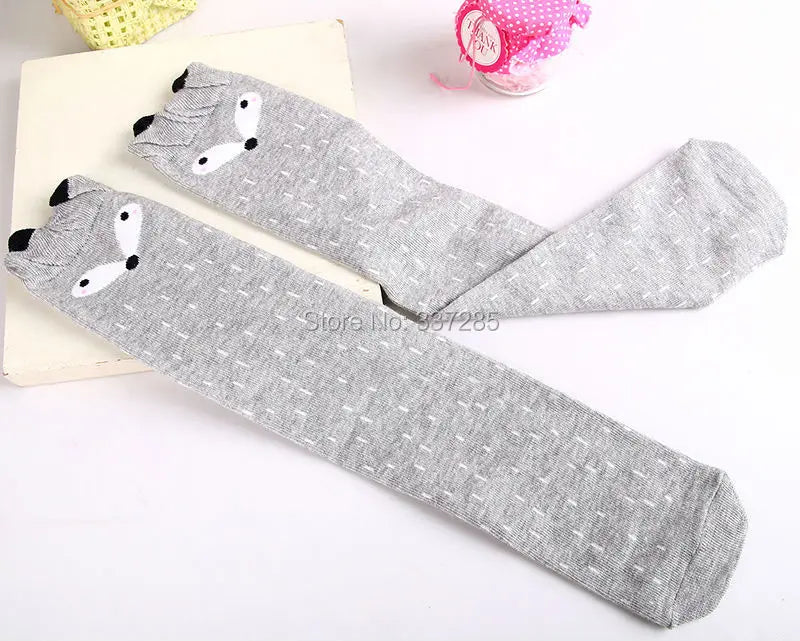 infant Child warmer ankle short lovely socks Cartoon Kids Knee High long cotton Baby cute Animal Over Knee Socks girls stockings