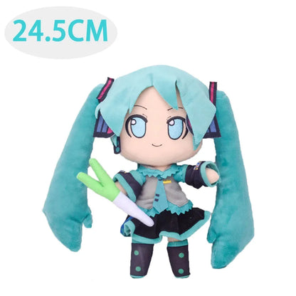 5PCS 20-29cm Hatsune Miku Plush Fuwafuwa Anime Kawaii Cute Cool Toys Dolls Plush Room Car Desk Decoration Birthday Gifts For Fan