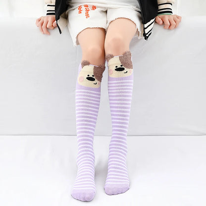 infant Child warmer ankle short lovely socks Cartoon Kids Knee High long cotton Baby cute Animal Over Knee Socks girls stockings