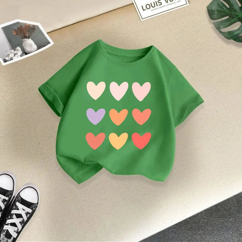 Summer New Children's Clothing Children's T-shirt Boys and Girls Casual Fashion Short-sleeved Baby Half-sleeved Top Base Shirt