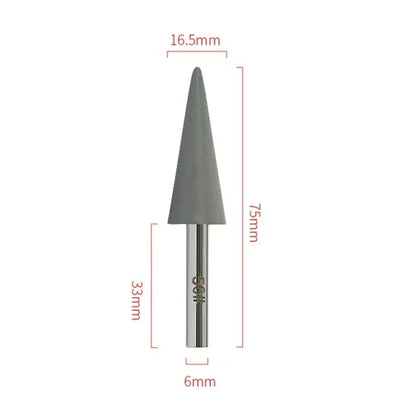 1pc Resin Diamond Grinding Head Conical Cone Burring Bit 6mm Shank Polishing Head 50-150 Grit For Stone Carving Rotary Tool