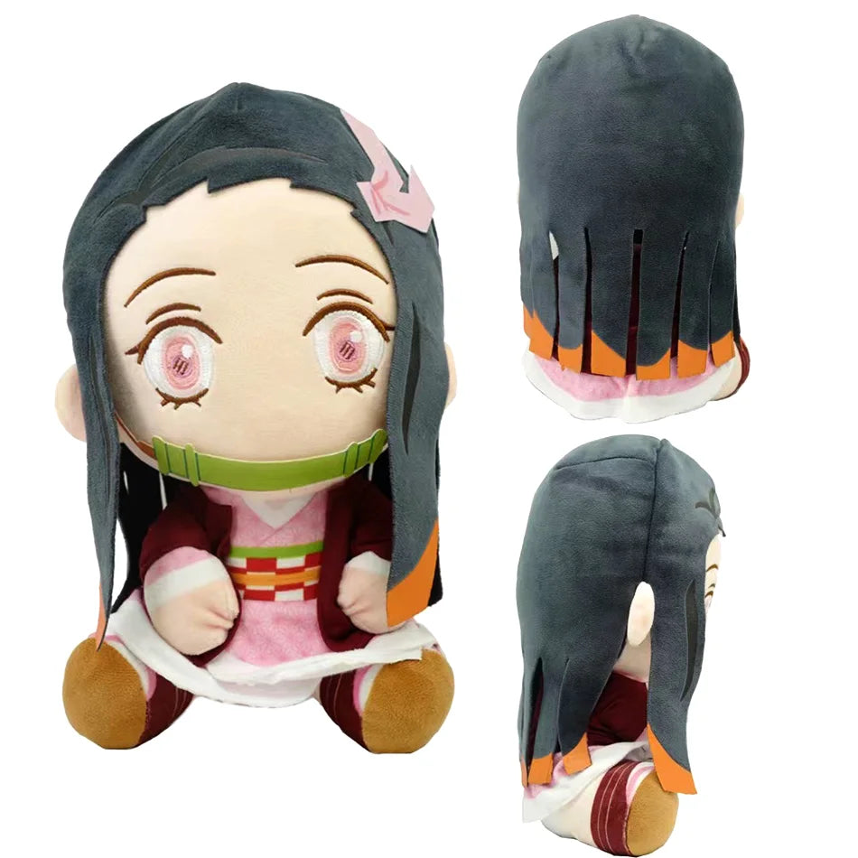 19cm Japan Anime Demon Slayer Akaza Rui Iguro Obanai Tanjirou Kamado Nezuko Agatsuma Zenitsu Plush Toys Doll Peluche Gift