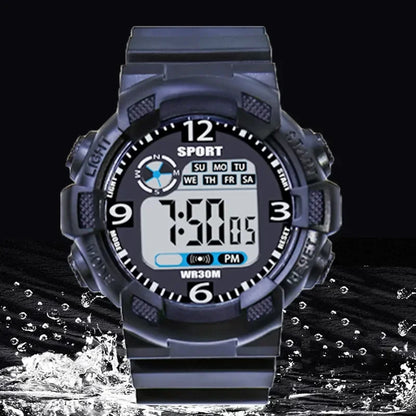 YIKAZE Men's Military Digital Watch Outdoor Men Sports Watch Waterproof Luminous Chronograph Clock Student Electronic Wristwatch