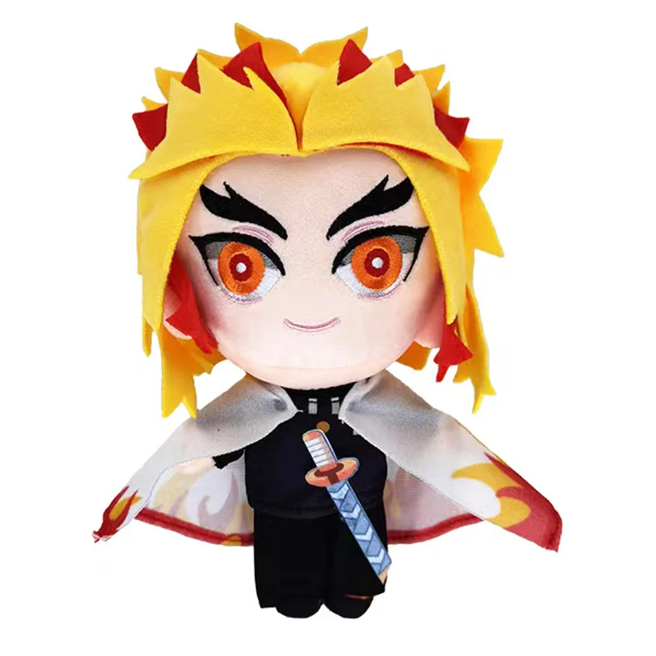 19cm Japan Anime Demon Slayer Akaza Rui Iguro Obanai Tanjirou Kamado Nezuko Agatsuma Zenitsu Plush Toys Doll Peluche Gift