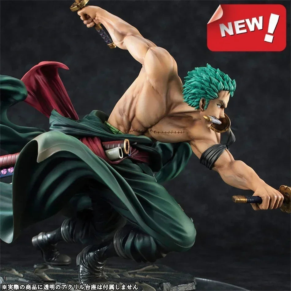 Hot One Piece 10cm Anime Figure GK Roronoa Zoro Three-blade Sa-maximum Manga Anime Statue Action Figure Collection Model Kid Toy