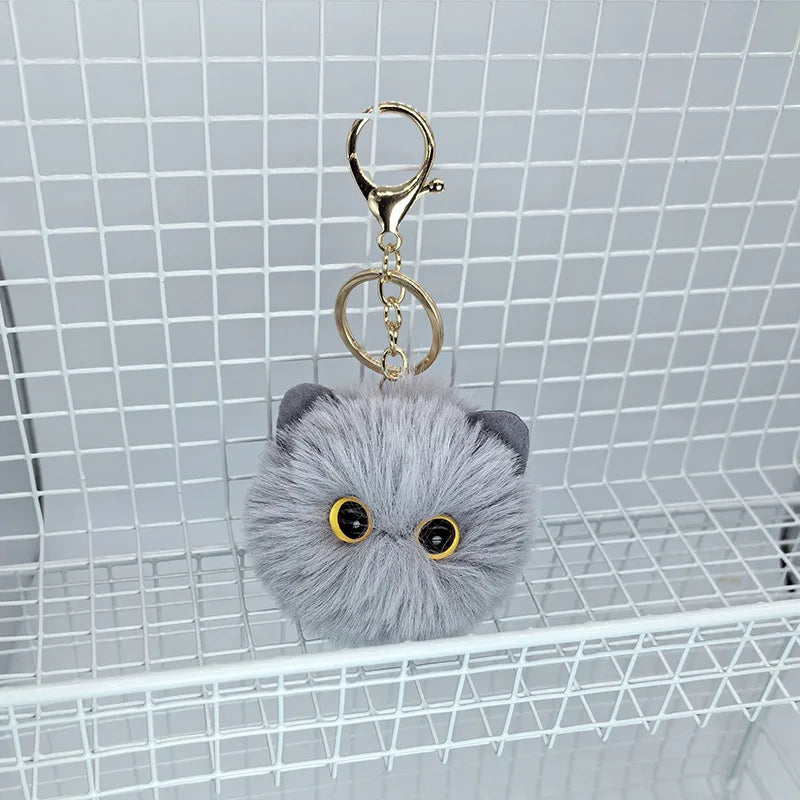 Cute Plush Cat Keychain Cartoon Doll Toy Pendant Keyring for Women Girls Bag Ornament Car Key Chain Children Gifts Accessories