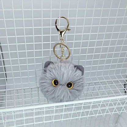 Cute Plush Cat Keychain Cartoon Doll Toy Pendant Keyring for Women Girls Bag Ornament Car Key Chain Children Gifts Accessories