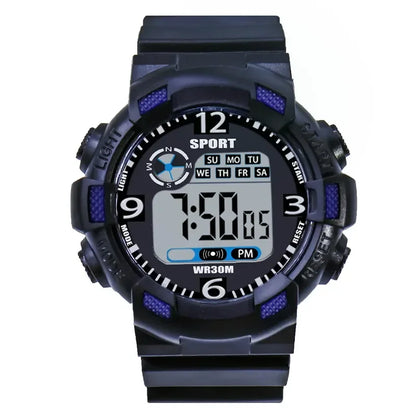 YIKAZE Men's Military Digital Watch Outdoor Men Sports Watch Waterproof Luminous Chronograph Clock Student Electronic Wristwatch