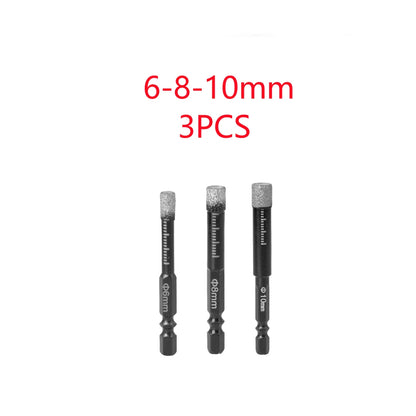 5-16mm Hexagonal Shank Brazed Dry Ceramic Tile Drill Bit Marble Granite Vitrified Tile Hole Opener Diamond Drill Bit