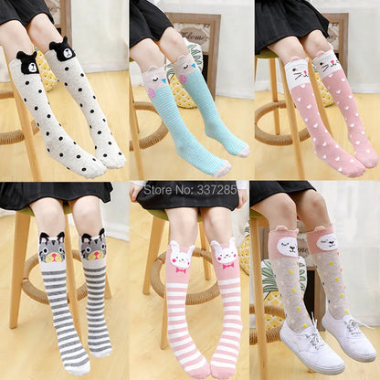 infant Child warmer ankle short lovely socks Cartoon Kids Knee High long cotton Baby cute Animal Over Knee Socks girls stockings