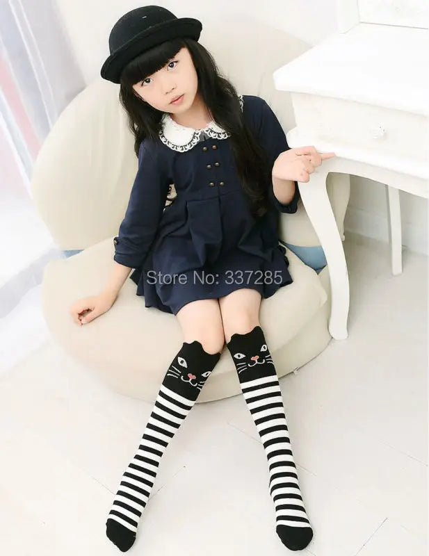 infant Child warmer ankle short lovely socks Cartoon Kids Knee High long cotton Baby cute Animal Over Knee Socks girls stockings