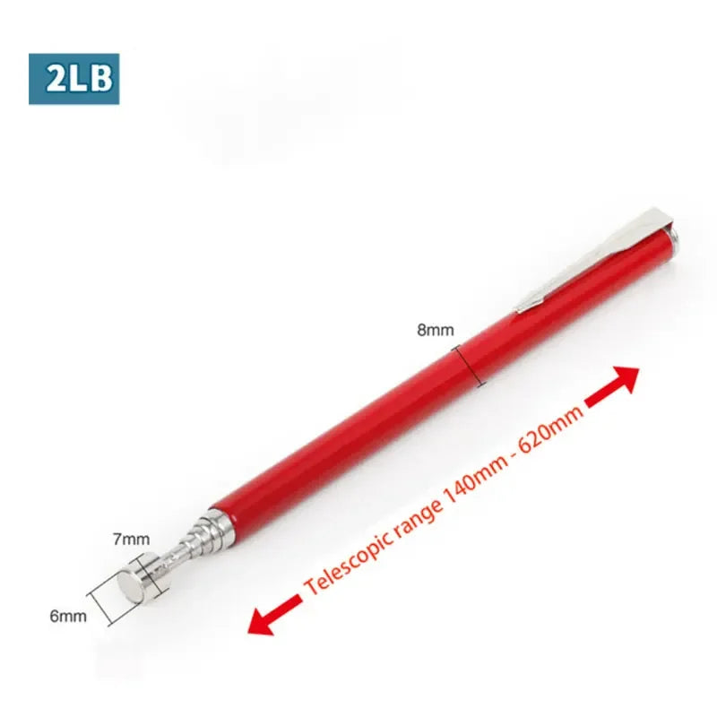 Telescopic Magnetic Pen with Light Mini Hand Portable Magnet Pick Up Tool Adjustable Pickup Rod Stick Picking Up Screws Nut Bolt