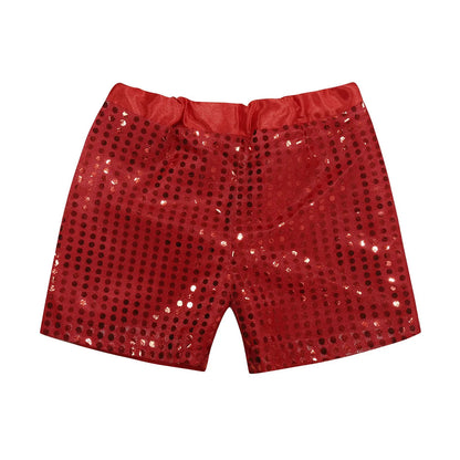 Toddler Kids Baby Girls Boys Sparkly Sequins Elastic Waist Birthday Shorts Pants Party Shorts Breathable Plus Size Pants