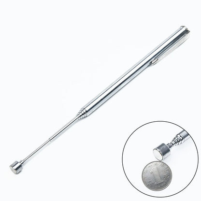 25.6" Pickup Tool For Car Magnetic Maintenance Pen Style Silver Stainless steel Telescopic Workshop Hot High Quality Useful